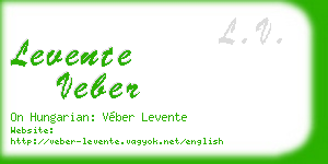 levente veber business card