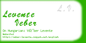 levente veber business card